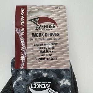 Avenger Men's Large Work Gloves / 100%‎ Polyester And 100% Laytex - Blue Camo